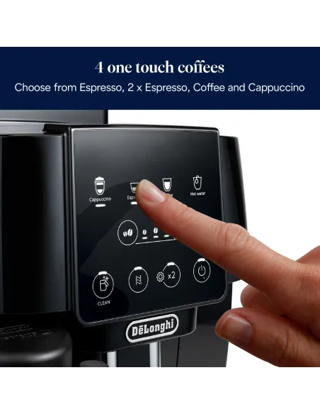 De’Longhi Magnifica Start - Macchina Automatica per Caffè in Chicchi, 4 bevande one touch, Nero (ECAM220.60.B)