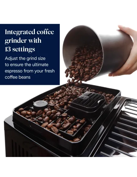 De’Longhi Magnifica Start - Macchina Automatica per Caffè in Chicchi, 4 bevande one touch, Nero (ECAM220.60.B)