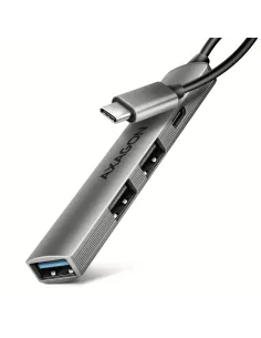 Axagon HUB USB HUE-STC, 4x USB ALU STRIP hub, 1x USB-A 5Gbps, 2x USB-A & 1x USB-C 480Mbps, kabel USB-C 12cm USB 3.2 Gen 1 (3.1