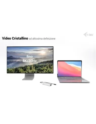 i-tec Metal USB-C Charging HUB 5port with USB-C video 8K + Power