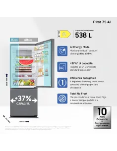 Samsung RB53DG703DS9 Libera installazione 538 L Acciaio inox 2