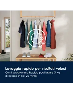 Electrolux LAVATRICE CARICA FRONTALE 9 KG CLASSE A 1400 GIRI EW6F29G MADE IN EUROPE 2