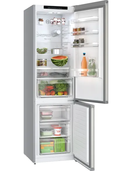 Bosch Serie 4 KGN392I1F Frigorifero Combinato da libera installazione 203 X 60 cm Acciaio anti-impronta Classe A-10%