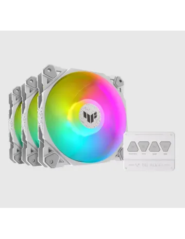 ASUS TUF GAMING TF120 ARGB WHITE EDITION 3IN1 Case per computer Raffreddatore d'aria 12 cm Bianco 3 pz