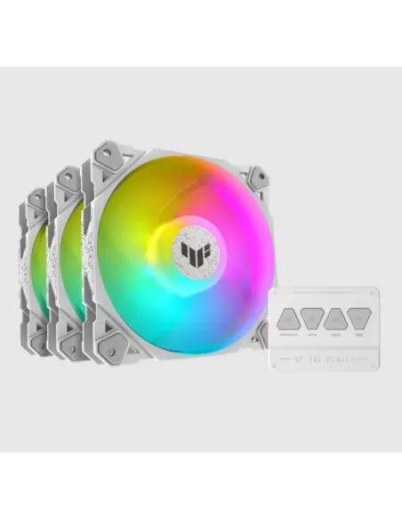 ASUS TUF GAMING TF120 ARGB WHITE EDITION 3IN1 Case per computer Raffreddatore d'aria 12 cm Bianco 3 pz