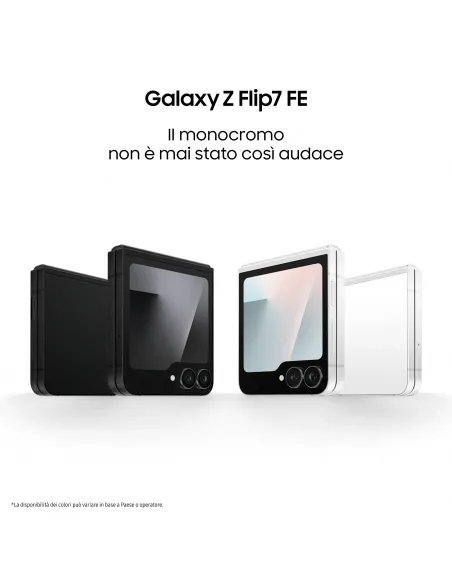 Samsung Galaxy Z Flip7 FE Smartphone AI, RAM 8GB, 128GB, Display 3,4" Super AMOLED 6,7" Dynamic AMOLED 2X, Fotocamera 50MP,