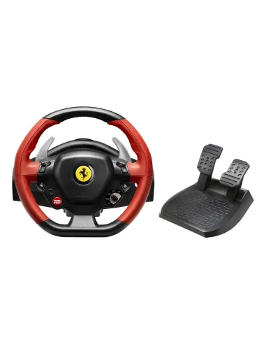 Thrustmaster Ferrari 458 Spider Nero, Rosso USB Sterzo + Pedali Xbox One