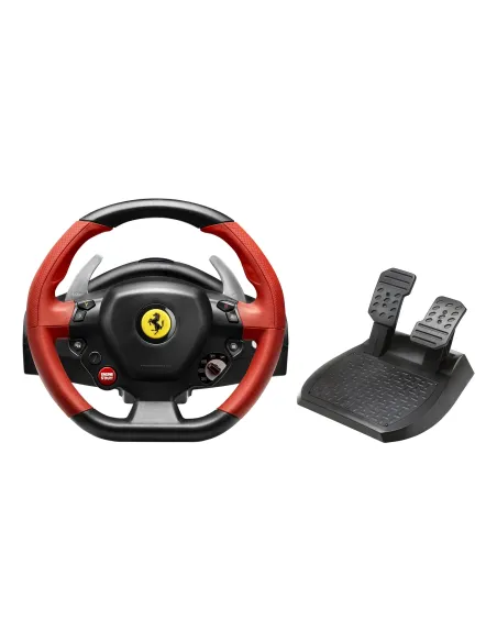 Thrustmaster Ferrari 458 Spider Nero, Rosso USB Sterzo + Pedali Xbox One