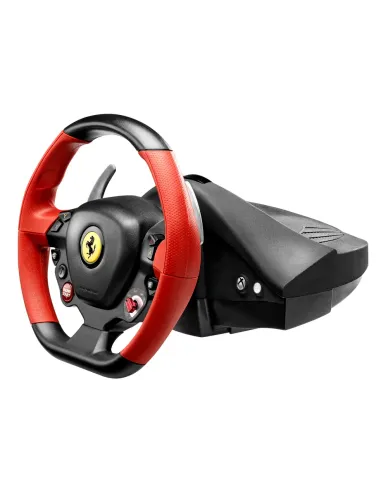 Thrustmaster Ferrari 458 Spider Nero, Rosso USB Sterzo + Pedali Xbox One