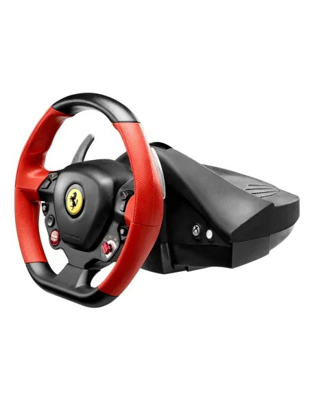 Thrustmaster Ferrari 458 Spider Nero, Rosso USB Sterzo + Pedali Xbox One