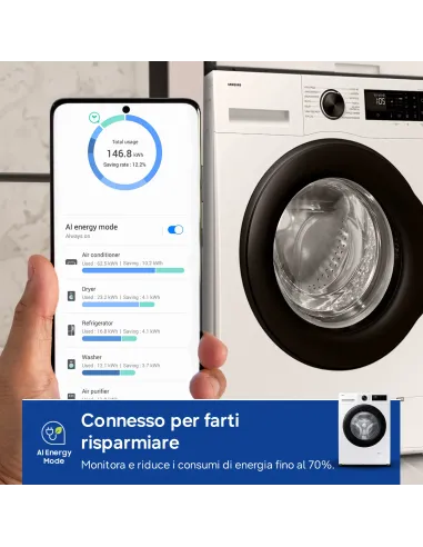 Samsung WW90DG5G34AEET lavatrice Caricamento frontale 9 kg 1400 Giri min Bianco