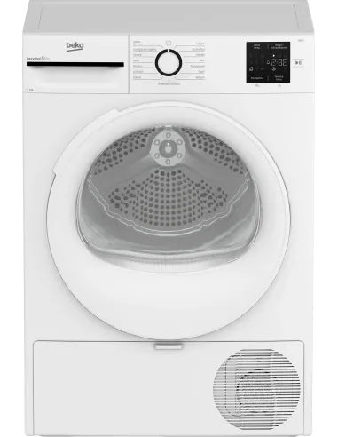 Beko BMT93EW Asciugatrice 9kg, Classe D, Linea Estetica NX, motore asincrono, Display digitale, colore Bianco, oblò Bianco