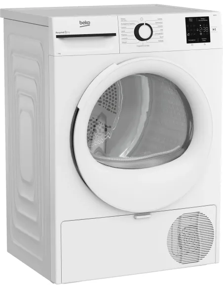 Beko BMT93EW Asciugatrice 9kg, Classe D, Linea Estetica NX, motore asincrono, Display digitale, colore Bianco, oblò Bianco