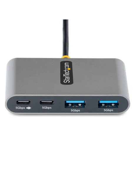 StarTech.com Hub USB-C a 4 porte con 100W Power Delivery Pass-Through - Adattatore USB C a 2x USB-A + 2x USB-C - USB 3.0 5Gbps