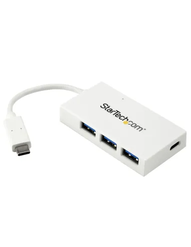 StarTech.com Hub USB-C a 4 porte USB 3.0 - Perno e Concentratore USB Tipo C con 1x USB-C e 3x USB-A - Bianco