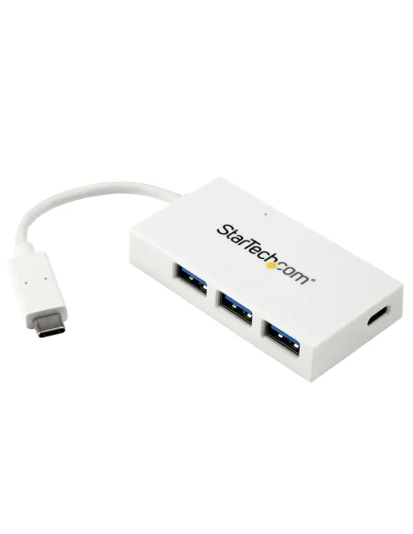 StarTech.com Hub USB-C a 4 porte USB 3.0 - Perno e Concentratore USB Tipo C con 1x USB-C e 3x USB-A - Bianco