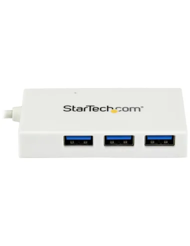 StarTech.com Hub USB-C a 4 porte USB 3.0 - Perno e Concentratore USB Tipo C con 1x USB-C e 3x USB-A - Bianco
