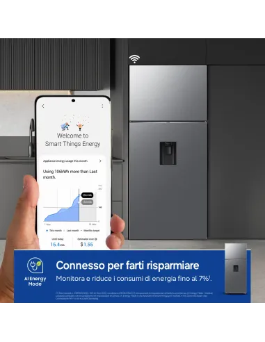 Samsung Frigorifero Doppia Porta Serie 7300 AI 528L RT53DG7B14S9EF