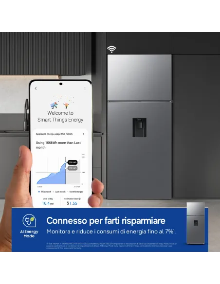 Samsung Frigorifero Doppia Porta Serie 7300 AI 528L RT53DG7B14S9EF