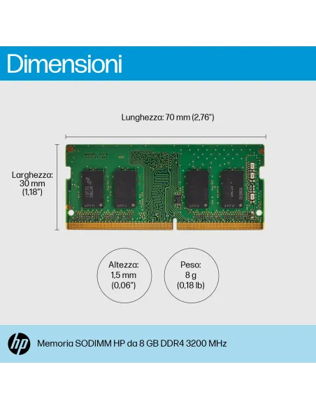 HP Memoria SODIMM 3200 DDR4 da 8 GB