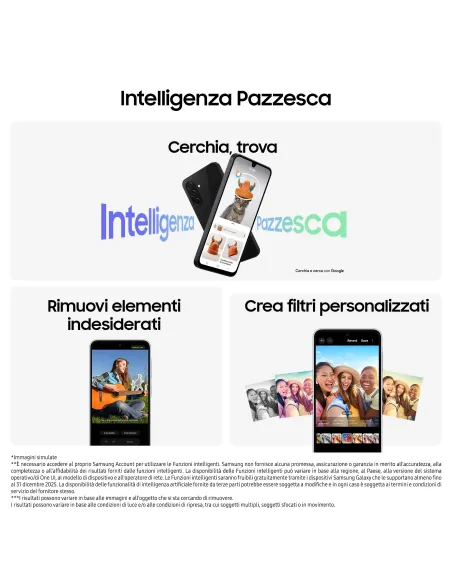 Samsung Galaxy A26 5G, Smartphone con Funzioni intelligenti, Display Super AMOLED 6.7”, 8GB RAM, 256GB, Batteria 5.000 mAh,