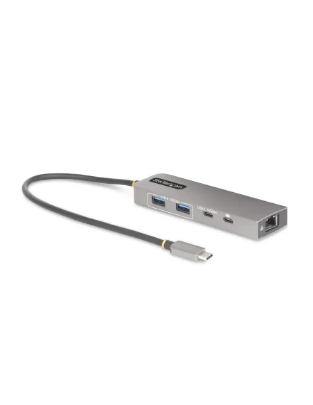 StarTech.com Hub USB-C a 3 porte con Ethernet da 2,5 Gbps e porta Power Delivery Pass-through da 100W, USB 3.2 10Gbps, 2x