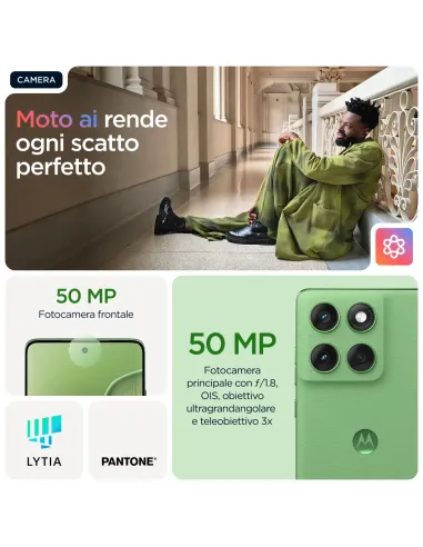 Motorola edge 60 con Moto AI (8 256GB, Fotocamera 50+50+10MP, selfie 50MP, Display 6.67" pOLED 120Hz, MediaTek Dimensity 24M,