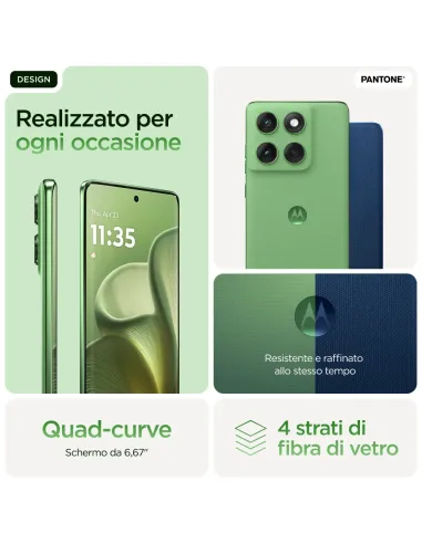 Motorola edge 60 con Moto AI (8 256GB, Fotocamera 50+50+10MP, selfie 50MP, Display 6.67" pOLED 120Hz, MediaTek Dimensity 24M,