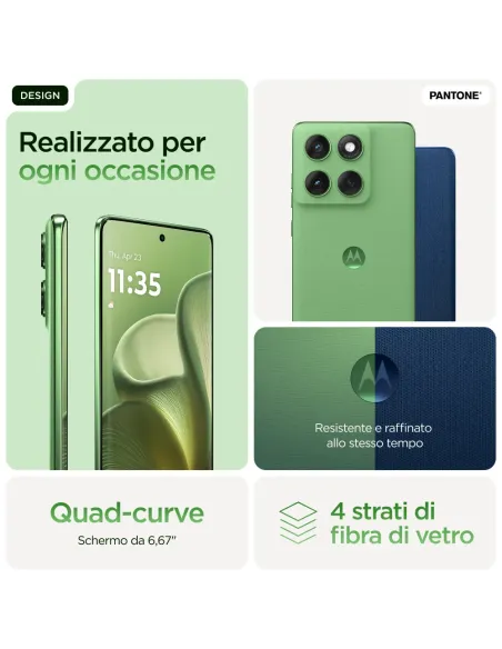 Motorola edge 60 con Moto AI (8 256GB, Fotocamera 50+50+10MP, selfie 50MP, Display 6.67" pOLED 120Hz, MediaTek Dimensity 24M,