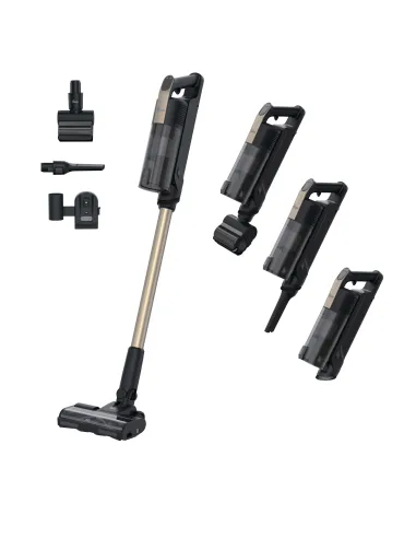 Hoover HF310P 011 Aspirapolvere a bastone 2 in 1 Batteria Secco HEPA Senza sacchetto 0,7 L 400 W Nero, Metallico 2,5 Ah