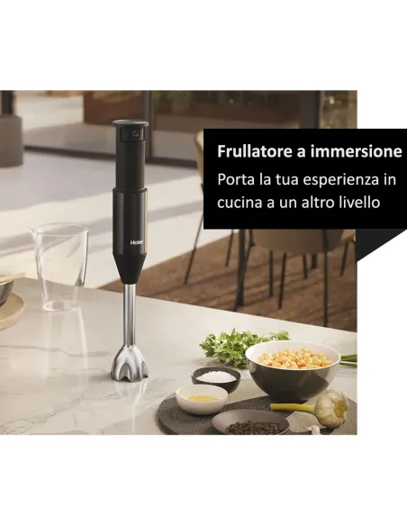 Haier I-Master Series 5 Frullatore a immersione I-Master Serie 5 Nero, 3 lame in acciaio inox, becher 0,9 L, Accessoriato