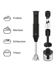 Haier I-Master Series 5 Frullatore a immersione I-Master Serie 5 Nero, 3 lame in acciaio inox, becher 0,9 L, Accessoriato 2