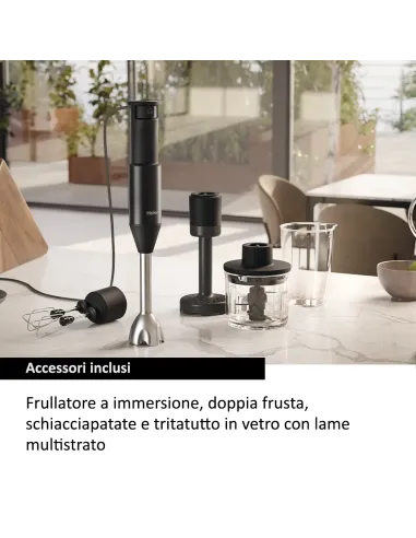 Haier I-Master Series 5 Frullatore a immersione I-Master Serie 5 Nero, 3 lame in acciaio inox, becher 0,9 L, Accessoriato