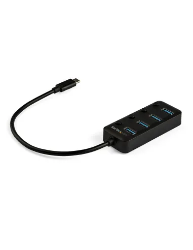 StarTech.com Hub USB-C a 4 porte - USB type C a 4 porte USB 3.0 type A con interruttori individuali On Off - SuperSpeed 5Gbps