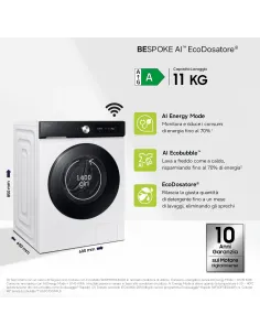 Samsung Lavatrice BESPOKE AI™ Ecodosatore 11Kg WW11DB7B94GEU3