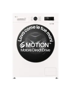 LG W4NX1085NWB Lavasciuga 8 5kg Serie X1, Classe A E, 6 Motion Direct Drive, Wi-Fi, 1400 giri, Allergy Care, Bianca