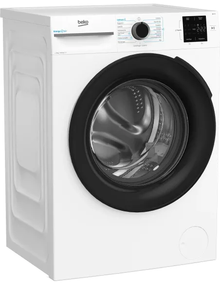 Beko b100 MWBM8147EB Lavatrice 8kg, classe A-10%, 1400giri, linea estetica NX, motore inverter, Display Touch, colore Bianco,