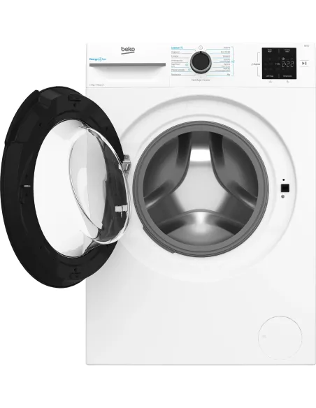 Beko b100 MWBM8147EB Lavatrice 8kg, classe A-10%, 1400giri, linea estetica NX, motore inverter, Display Touch, colore Bianco,