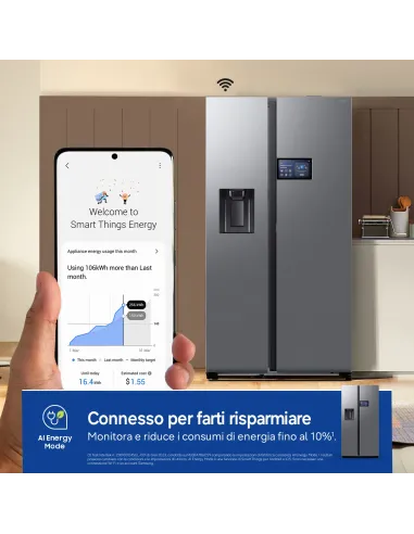 Samsung Frigorifero Side By Side AI Home 621L RS90F65EDTEF