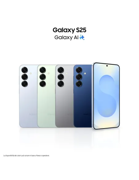 Samsung Galaxy S25 Smartphone AI, Display 6.2'' FHD+ Dynamic AMOLED 2X, Fotocamera 50MP, RAM 12GB, 256GB, 4.000 mAh, Silver