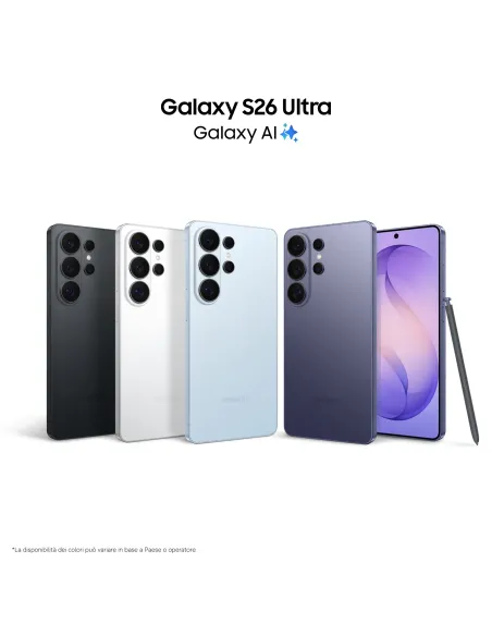 Samsung Galaxy S26 Ultra Smartphone AI, 256GB, Privacy Display integrato, Processore potente, Assistente Foto, Camera 200 MP,