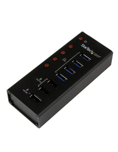 StarTech.com Hub USB 3.0 alimentato a 4 porte con 3 porte di ricarica USB dedicate (2 x 1A e 1 x 2A) - Box esterno in metallo