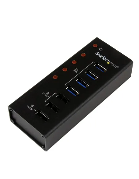 StarTech.com Hub USB 3.0 alimentato a 4 porte con 3 porte di ricarica USB dedicate (2 x 1A e 1 x 2A) - Box esterno in metallo