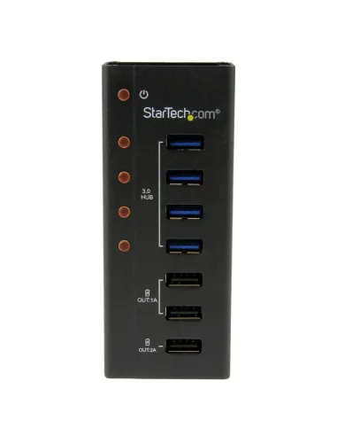 StarTech.com Hub USB 3.0 alimentato a 4 porte con 3 porte di ricarica USB dedicate (2 x 1A e 1 x 2A) - Box esterno in metallo