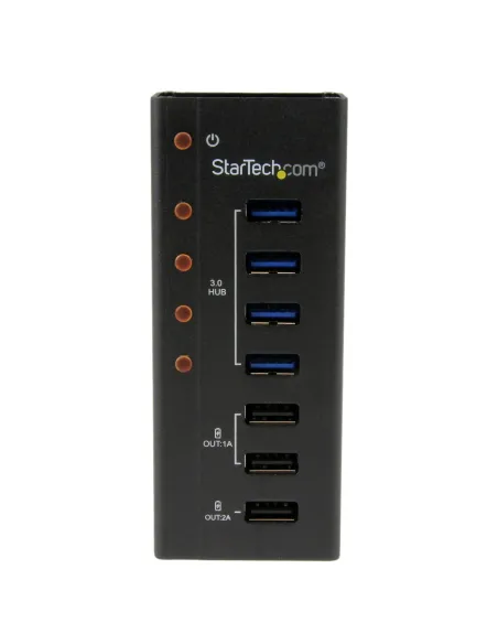 StarTech.com Hub USB 3.0 alimentato a 4 porte con 3 porte di ricarica USB dedicate (2 x 1A e 1 x 2A) - Box esterno in metallo