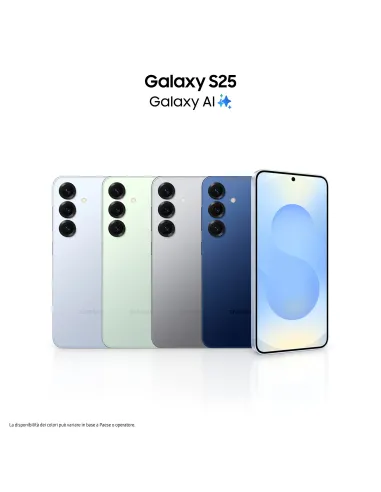 Samsung Galaxy S25 Smartphone AI, Display 6.2'' FHD+ Dynamic AMOLED 2X, Fotocamera 50MP, RAM 12GB, 256GB, 4.000 mAh, Icyblue