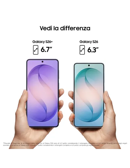 Samsung Galaxy S26 Smartphone AI, 256GB, Processore avanzato, Assistente Foto, Creative Studio, Camera 50 MP, 4300 mAh, White