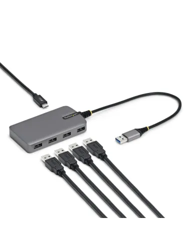 StarTech.com Hub USB-A 4 Porte, 5Gbps, Alimentazione da Bus, con Ingresso Alimentazione USB-C Ausiliario, Cavo Host USB-A da 30