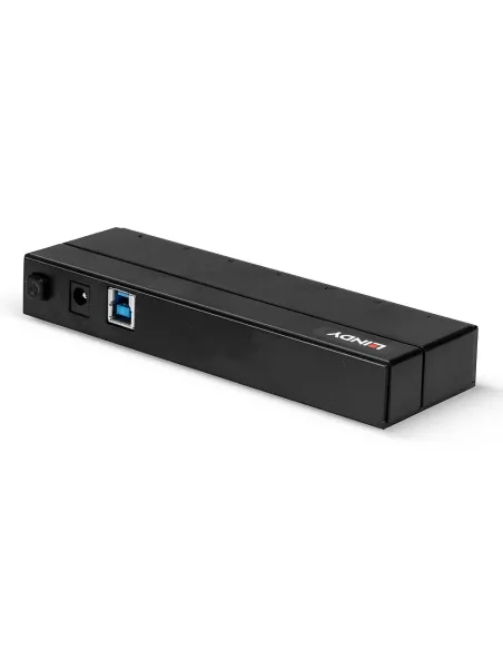 Lindy 43228 hub di interfaccia USB 3.2 Gen 1 (3.1 Gen 1) Type-A 5000 Mbit s Nero