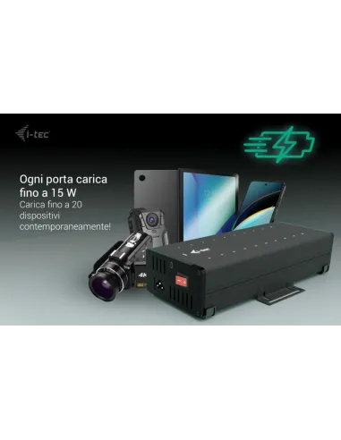 i-tec USB-C USB-A Metal Charging + data HUB, 15W per port, 20x USB-C